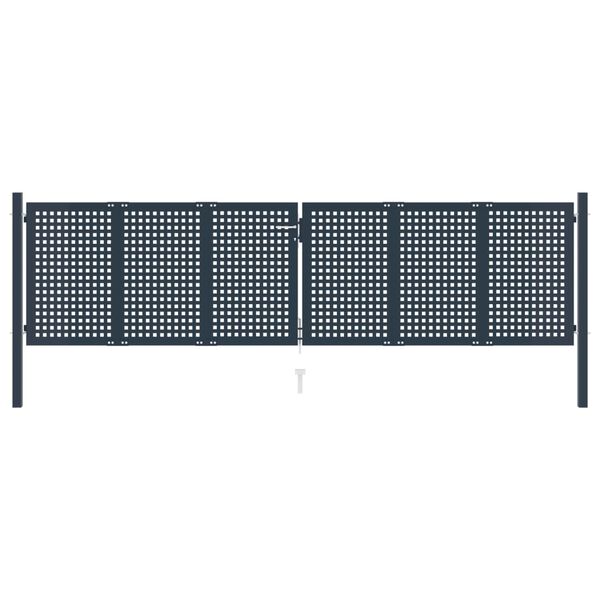 vidaXL Fence Gate Anthracite 404x125 cm Steel