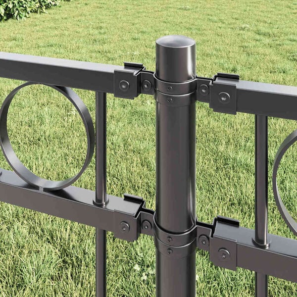vidaXL Fence Element Assen Grey 170 x 170 cm Steel