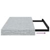 vidaXL Floating Wall Shelves 4 pcs Concrete Grey 50x23x3.8 cm MDF