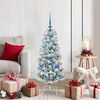 vidaXL Artificial Hinged Christmas Tree Green and white 120 cm