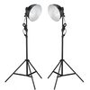 vidaXL Photo Studio Kit with Lights. Backdrop and Reflector
