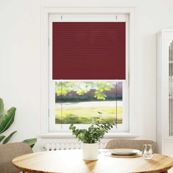 vidaXL Pleated Blind Bordeaux Red 80x150 cm Fabric Width 79.4 cm Polyester