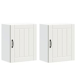 vidaXL Kitchen Wall Cabinets 2 pcs Lucca White Engineered Wood