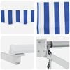 vidaXL Electric Retractable Awning Blue and White 2.5 x 2 m
