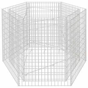 vidaXL Hexagonal Gabion Raised Bed 160x140x100 cm