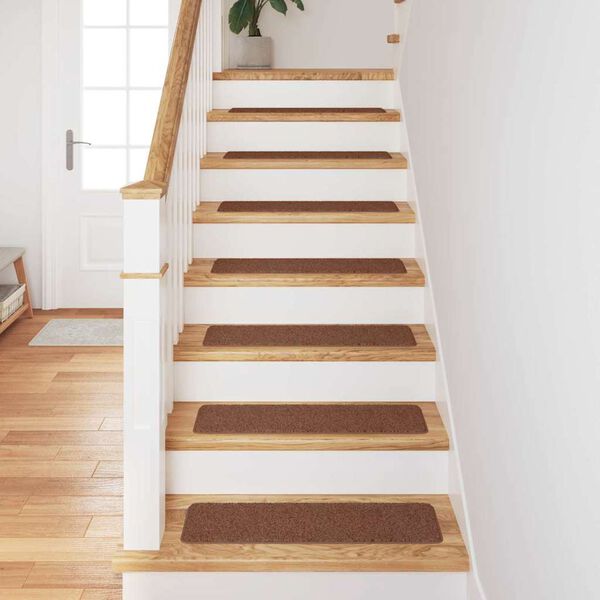 vidaXL Anti-slip Stair Mats Latex backing 15 pcs Yellow 75 x 20 cm PP