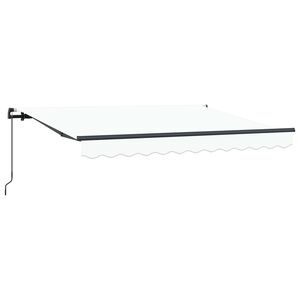 vidaXL Retractable Awning Manual White 250 x 200 cm Fabric
