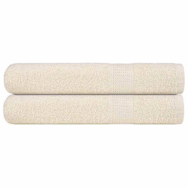 vidaXL Towels "FROGN" 2 pcs Cream 100x200 cm 360 gsm