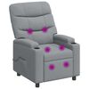 vidaXL Recliner Massage Chair Light Grey 75 x 93 x 102 cm Fabric