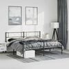 vidaXL Metal Bed Frame without Mattress with Footboard Black 193x203cm