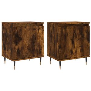 vidaXL Bedside Cabinets 2 pcs Smoked Oak 40x30x50 cm Engineered Wood