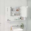 vidaXL Mirror Cabinet High Gloss White 80 x 17 x 55 cm Engineered Wood