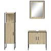 vidaXL 3 Piece Bathroom Cabinet Set Sonoma Oak Engineered Wood