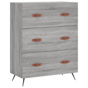 vidaXL Chest of Drawers Grey Sonoma 69.5x34x90 cm Engineered Wood
