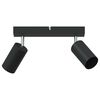 vidaXL Ceiling Spotlight with Spotlights Black 26 x 6 x 16 cm Metal