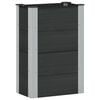 vidaXL Garden Raised Bed Black 50 x 30 x 72 cm alu.