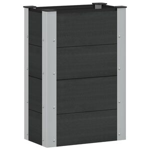 vidaXL Garden Raised Bed Black 50 x 30 x 72 cm