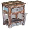 vidaXL Side Table | Multicolour | Solid reclaimed wood | Compact | Side Table