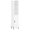 vidaXL Highboard High Gloss White 34.5x34x180 cm Engineered Wood
