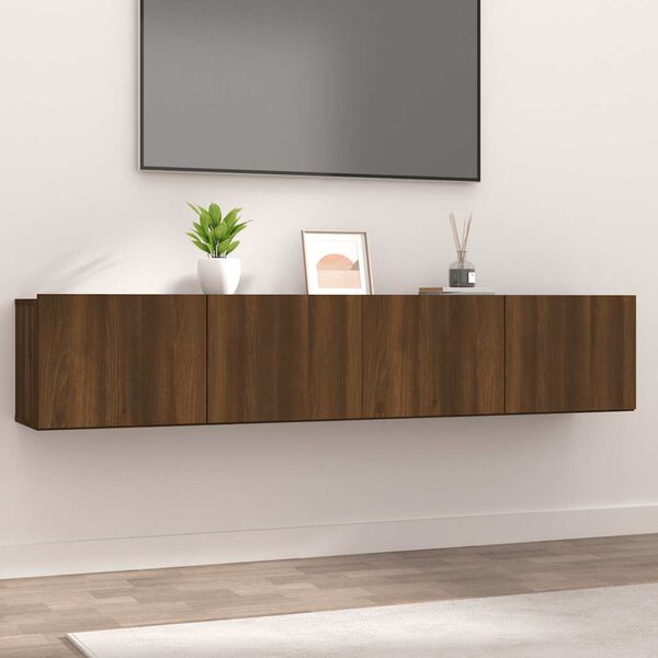 vidaXL TV Cabinets 2 pcs Brown Oak 80x30x30 cm Engineered Wood
