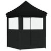 vidaXL Party Tent Folding Black 200 x 200 x 306 cm Oxford Fabric