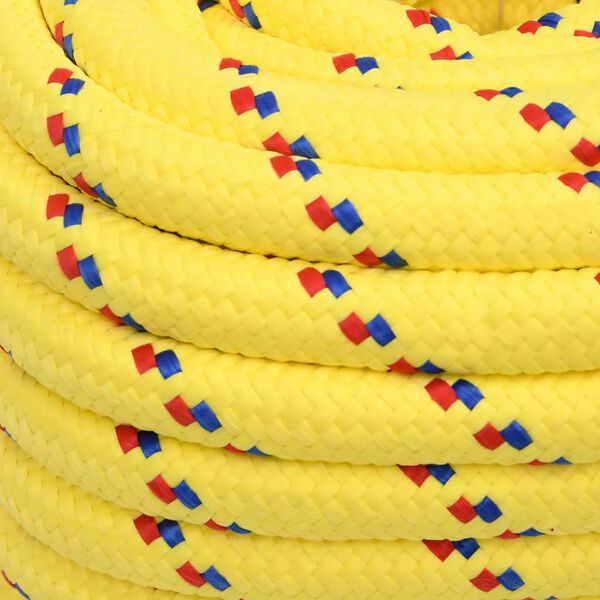 vidaXL Boat Rope Yellow 20 mm 100 m Polypropylene