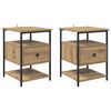vidaXL Bedside Cabinet 2 pcs Artisan Oak 40 x 42 x 56 cm