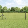 vidaXL Fence Post Grey 10 x 0.8 m (60 x 60 mm mesh) Steel and PVC