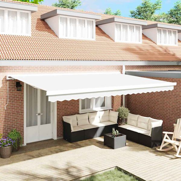 vidaXL Awning Replacement Fabric White 480 x 345 cm Polyester