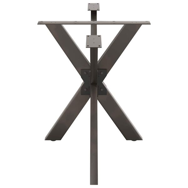 vidaXL Dining Table Leg Spider Shape Black 120x68x(72-73) cm Steel