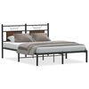 vidaXL Bed Frame without Mattress Brown Oak 150x200 cm King Size Engineered Wood