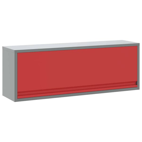 vidaXL Tool Cabinet with Storage Red and Grey 100 x 25 x 35 cm