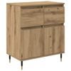 vidaXL Sideboard Artisan Oak 60 x 35 x 70 cm Engineered Wood and Iron