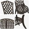 vidaXL Garden Dining Set 7 pcs Bronze Aluminium