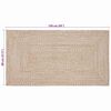 vidaXL Area Rugs Rectangular Natural and White 80 x 150 cm