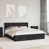 vidaXL Bed Frame Black and Silver 200 x 200 cm Engineered Wood