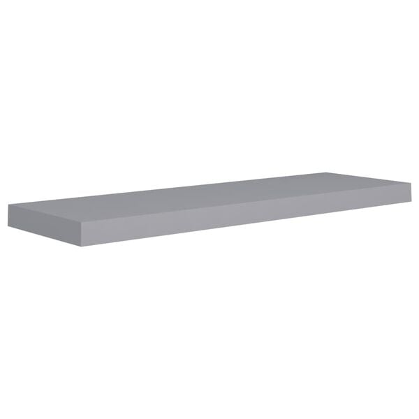 vidaXL Floating Wall Shelves 2 pcs Grey 80x23.5x3.8 cm MDF