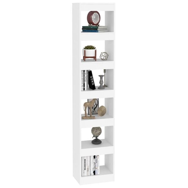vidaXL Book Cabinet/Room Divider White 40x30x198 cm