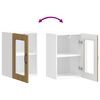 vidaXL Kitchen Wall Cabinet with Glass Door Kalmar Artisan Oak Engineered Wood