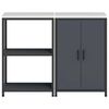 vidaXL Kitchen Storage Set 2 pcs Anthracite Cold-rolled Steel