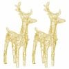 vidaXL Christmas Reindeer | Set of 2 | Warm white | Acrylic | Medium
