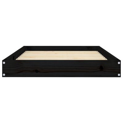 vidaXL Dog Bed Black 91.5x64x9 cm Solid Wood Pine
