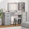 vidaXL Dressing Table with Drawer 3 pcs Grey Sonoma Engineered Wood