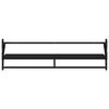 vidaXL 6 Piece Wall Shelf Set with Bars Black Engineered Wood