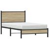 vidaXL Metal Bed Frame without Mattress Sonoma Oak 100x200 cm