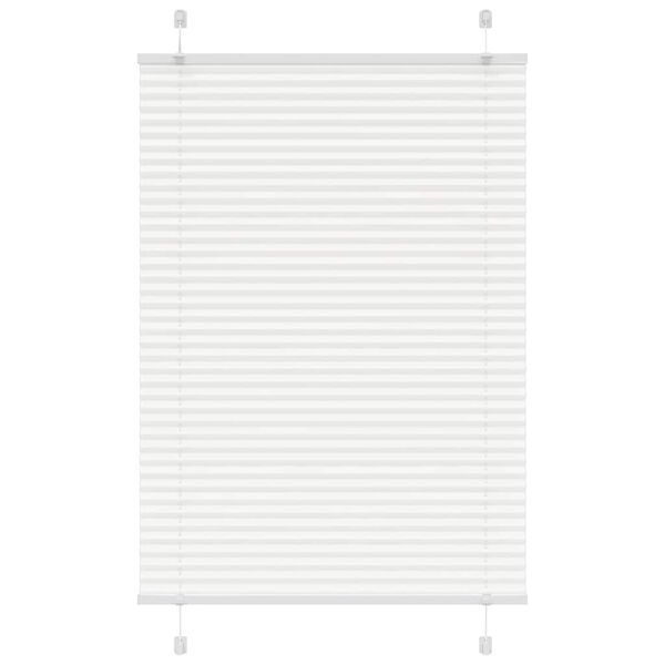 vidaXL Pleated Blind White 85x100 cm Fabric Width 84.4 cm Polyester