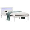 vidaXL Bed Frame with Headboard White 90 x 200 cm Solid Pine Wood
