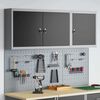 vidaXL Tool Cabinet Set with Shelf 5 pcs Black Powder-Coated Steel