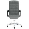 vidaXL Reclining Office Chair Dark Grey Fabric