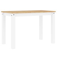 vidaXL Dining Table Panama White 117x60x75 cm Solid Wood Pine